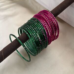 🌸Green and pink Bangles (Bracelets)🌸